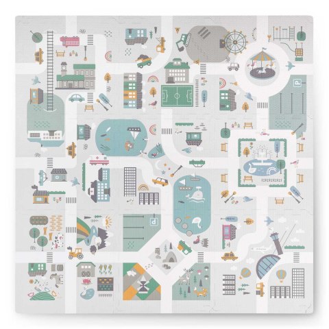 Mata piankowa puzzle 120x120cm + piankowe figurki Nukido Town Mata piankowa puzzle 120x120cm + piankowe figurki Nukido Town