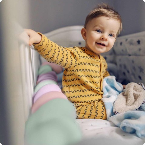 Otulacz do łóżeczka Ricokids – pleciony ochraniacz warkocz 3m miętowo-różowo-fioletowy Otulacz do łóżeczka Ricokids – pleciony ochraniacz warkocz 3m miętowo-różowo-fioletowy