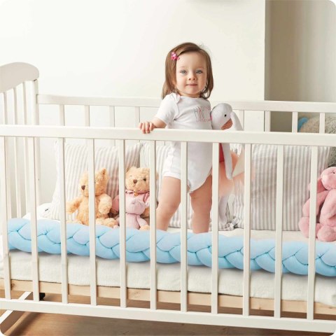 Otulacz do łóżeczka Ricokids – pleciony ochraniacz warkocz 3m niebieski Otulacz do łóżeczka Ricokids – pleciony ochraniacz warkocz 3m niebieski