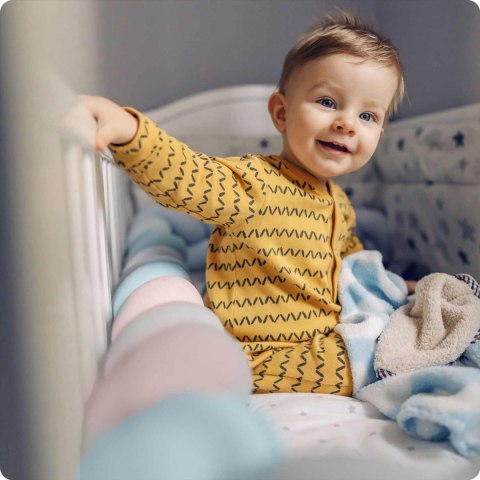 Otulacz do łóżeczka Ricokids – pleciony ochraniacz warkocz 3m niebiesko-różowy Otulacz do łóżeczka Ricokids – pleciony ochraniacz warkocz 3m niebiesko-różowy