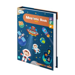 Książka magnetyczna Kosmos – edukacyjny zestaw z magnesami 50+ elementów