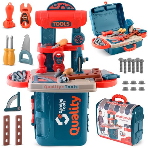 MINI Zestaw Majsterkowicza 3w1: Warsztat, Walizka, Stół Roboczy MINI Zestaw Majsterkowicza 3w1: Warsztat, Walizka, Stół Roboczy