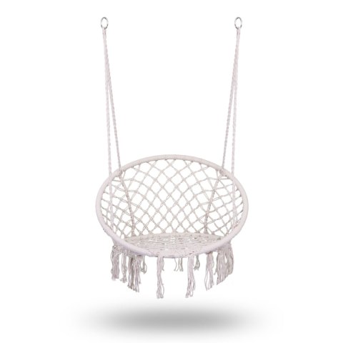 Huśtawka Ogrodowa Bocianie Gniazdo - Fotel Wiszący BOHO Beżowy Huśtawka Ogrodowa Bocianie Gniazdo - Fotel Wiszący BOHO Beżowy