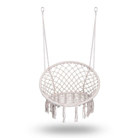 Huśtawka Ogrodowa Bocianie Gniazdo - Fotel Wiszący BOHO Beżowy Huśtawka Ogrodowa Bocianie Gniazdo - Fotel Wiszący BOHO Beżowy