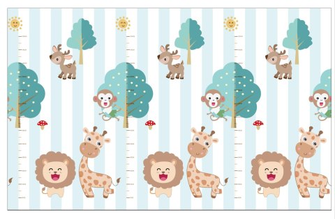 Dwustronna Mata Piankowa Dla Dzieci 150x200 cm – Ulica i Zwierzęta Dwustronna Mata Piankowa Dla Dzieci 150x200 cm – Ulica i Zwierzęta