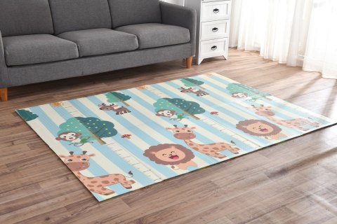 Dwustronna Mata Piankowa Dla Dzieci 150x200 cm – Ulica i Zwierzęta Dwustronna Mata Piankowa Dla Dzieci 150x200 cm – Ulica i Zwierzęta