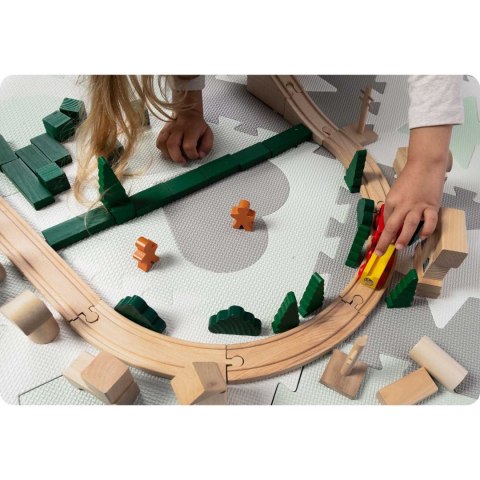 Mata Piankowa Puzzle dla Dzieci 151x151cm Ricokids 16 szt szaro miętowa Mata Piankowa Puzzle dla Dzieci 151x151cm Ricokids 16 szt szaro miętowa