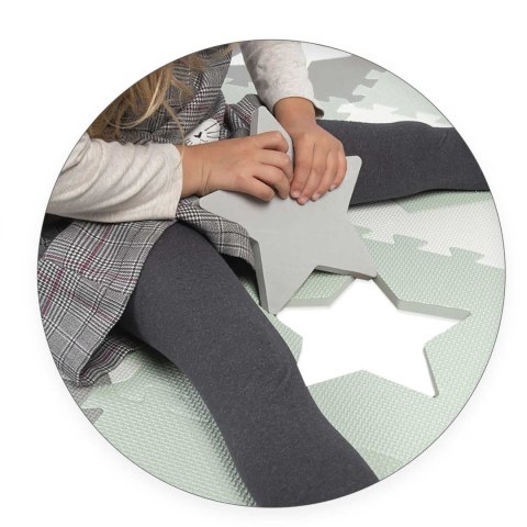 Mata Piankowa Puzzle dla Dzieci 151x151cm Ricokids 16 szt szaro miętowa Mata Piankowa Puzzle dla Dzieci 151x151cm Ricokids 16 szt szaro miętowa