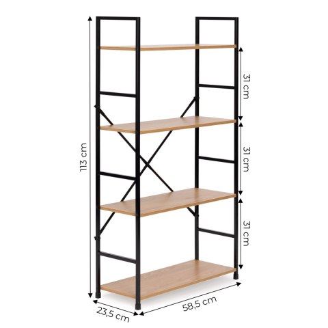 Loftowy Regał ModernHome CWJ602 LOFT WILD OA – 4 Półki,