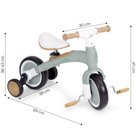 Rowerek Biegowy ECOTOYS 3W1 – Regulacja Siodełka i Odłączane Pedały Rowerek Biegowy ECOTOYS 3W1 – Regulacja Siodełka i Odłączane Pedały