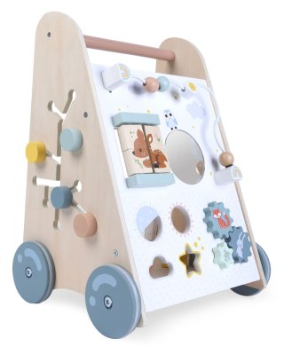 Drewniany Chodzik Pchacz z Sorterem i Klockami ECOTOYS