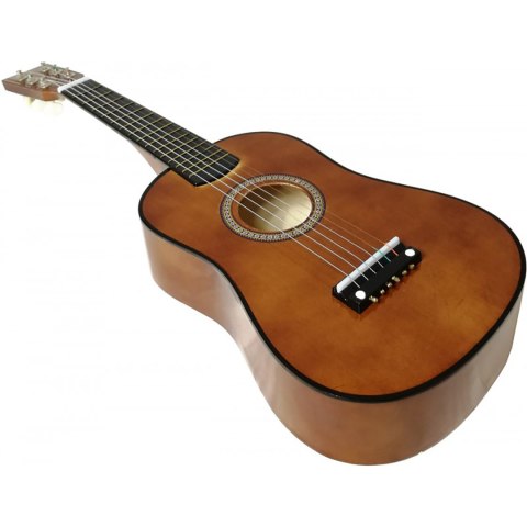 Drewniana Gitara Akustyczna Dla Dzieci Coffee - 6 Strun + Akcesoria
