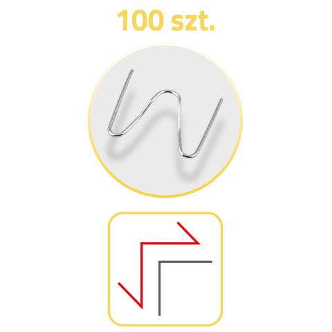 Zszywki Do Spawarki Do Plastiku Humberg – 100 Sztuk, Typ B 6 mm Zszywki Do Spawarki Do Plastiku Humberg – 100 Sztuk, Typ B 6 mm