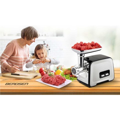 Maszynka do mielenia mięsa i szatkowania warzyw, nadziewarka Berdsen BM-601B – 1200 W mocy Maszynka do mielenia mięsa i szatkowania warzyw, nadziewarka Berdsen BM-601B – 1200 W mocy