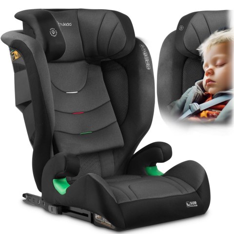 Fotelik samochodowy Nukido Louis ISOFIX i-Size (15-36 kg)- czarno szary Fotelik samochodowy Nukido Louis ISOFIX i-Size (15-36 kg)- czarno szary