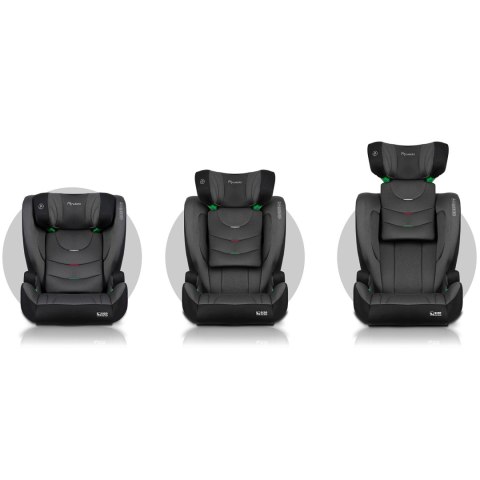Fotelik samochodowy Nukido Louis ISOFIX i-Size (15-36 kg)- czarno szary Fotelik samochodowy Nukido Louis ISOFIX i-Size (15-36 kg)- czarno szary