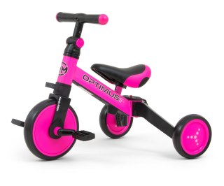 Milly Mally Optimus Rowerek Dla Dzieci 3w1 Trójkołowy Biegowy Pink