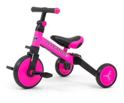 Milly Mally Optimus Rowerek Dla Dzieci 3w1 Trójkołowy Biegowy Pink Milly Mally Optimus Rowerek Dla Dzieci 3w1 Trójkołowy Biegowy Pink