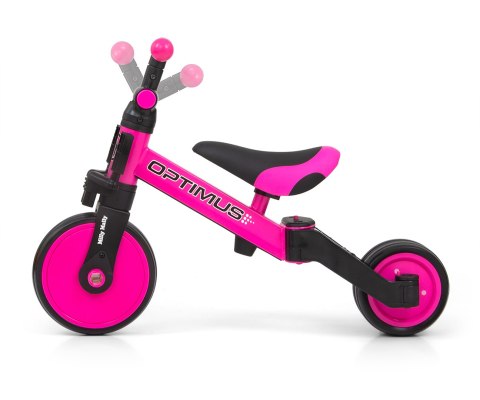 Milly Mally Optimus Rowerek Dla Dzieci 3w1 Trójkołowy Biegowy Pink Milly Mally Optimus Rowerek Dla Dzieci 3w1 Trójkołowy Biegowy Pink
