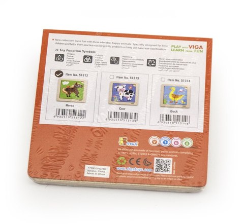 Drewniane Puzzle na podkładce Viga - Konik Drewniane Puzzle na podkładce Viga - Konik