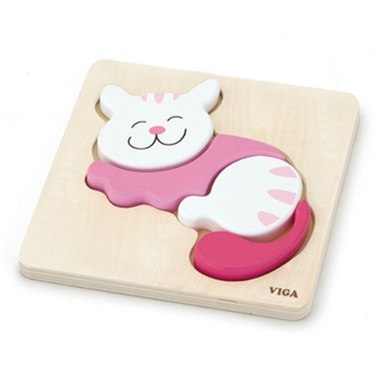 Drewniane Puzzle Maluszka Viga 59930 - Kot Drewniane Puzzle Maluszka Viga 59930 - Kot