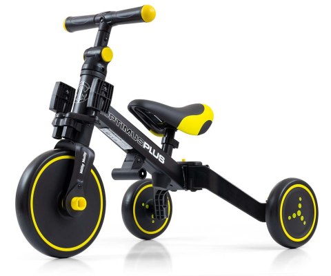 Milly Mally Optimus Plus Rowerek 4w1 Trójkołowy Biegowy Z Rączką Black