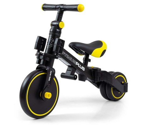 Milly Mally Optimus Plus Rowerek 4w1 Trójkołowy Biegowy Z Rączką Black