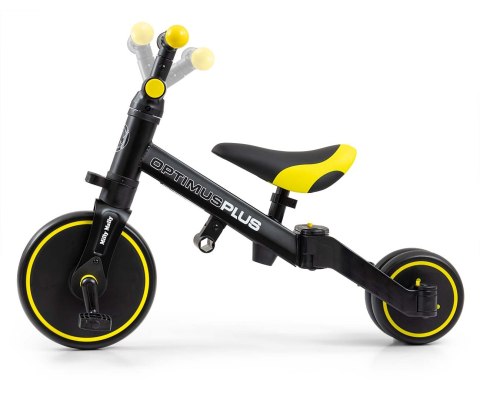 Milly Mally Optimus Plus Rowerek 4w1 Trójkołowy Biegowy Z Rączką Black