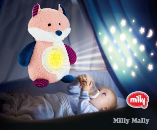 Zabawka pluszowa z projektorem Milly Mally Fox Lampka nocna i kołysanki