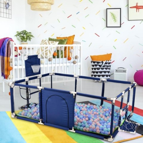 Duży kojec z koszem i bramką - Suchy basen dla dzieci NiceKids 235 x 129 cm Duży kojec z koszem i bramką - Suchy basen dla dzieci NiceKids 235 x 129 cm