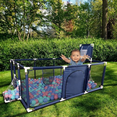 Duży kojec z koszem i bramką - Suchy basen dla dzieci NiceKids 235 x 129 cm Duży kojec z koszem i bramką - Suchy basen dla dzieci NiceKids 235 x 129 cm