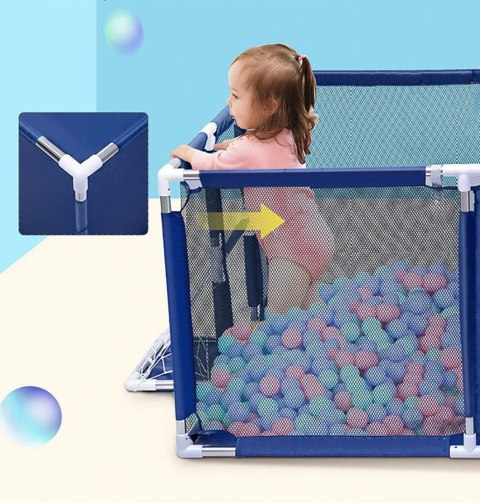 Duży kojec z koszem i bramką - Suchy basen dla dzieci NiceKids 235 x 129 cm Duży kojec z koszem i bramką - Suchy basen dla dzieci NiceKids 235 x 129 cm