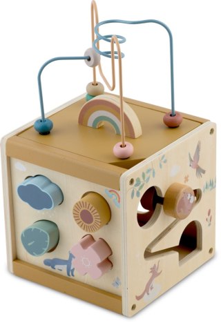 Nukido Drewniana Kostka Edukacyjna – Sensoryczna, Montessori, Sorter