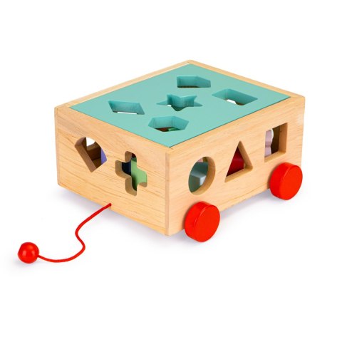 Drewniany Wózek Sorter Dla Dzieci – Kolorowe Klocki, Nauka Poprzez Zabawę ECOTOYS Drewniany Wózek Sorter Dla Dzieci – Kolorowe Klocki, Nauka Poprzez Zabawę ECOTOYS
