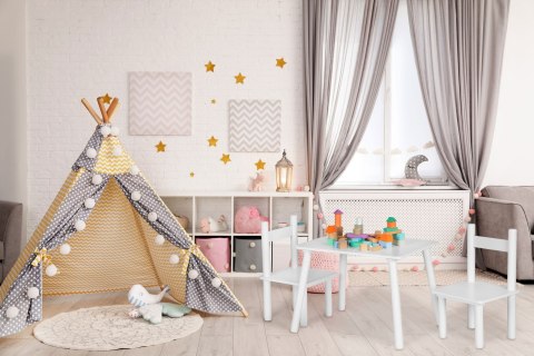 Komplet Dziecięcy Stolik i Krzesła - Biały Skandynawski Design ECOTOYS Komplet Dziecięcy Stolik i Krzesła - Biały Skandynawski Design ECOTOYS