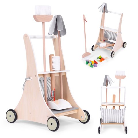 Drewniany Zestaw Sprzątający ECOTOYS - Idealny Dla Małych Pomocników Drewniany Zestaw Sprzątający ECOTOYS - Idealny Dla Małych Pomocników