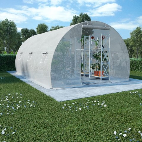 Szklarnia Ogrodowa 13,5 m 450 x 300 cm Konstrukcja z Siatki PE i Stali Szklarnia Ogrodowa 13,5 m 450 x 300 cm Konstrukcja z Siatki PE i Stali