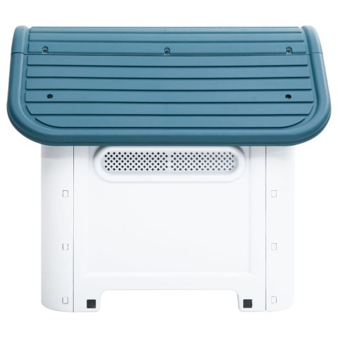 Buda Dla Psa Z Tworzywa PP – Wytrzymała, Wentylowana, 59x75x66 cm, Niebiesko-Biała Buda Dla Psa Z Tworzywa PP – Wytrzymała, Wentylowana, 59x75x66 cm, Niebiesko-Biała