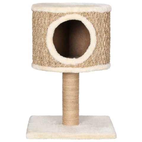 Drapak dla kota z legowiskiem i trawą morską – 52 cm, kompaktowy design Drapak dla kota z legowiskiem i trawą morską – 52 cm, kompaktowy design