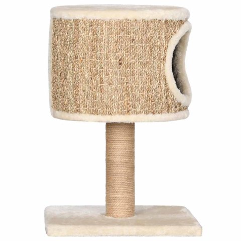 Drapak dla kota z legowiskiem i trawą morską – 52 cm, kompaktowy design Drapak dla kota z legowiskiem i trawą morską – 52 cm, kompaktowy design
