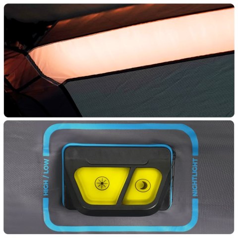 Namiot rodzinny z LED, 10-os., jasnoniebieski Namiot rodzinny z LED, 10-os., jasnoniebieski