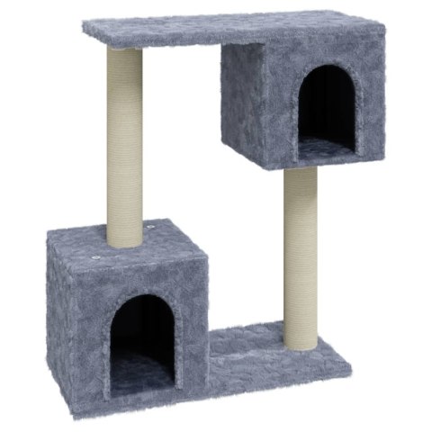 Drapak dla kota 60 cm – sizalowe słupki, domek, jasnoszary Drapak dla kota 60 cm – sizalowe słupki, domek, jasnoszary