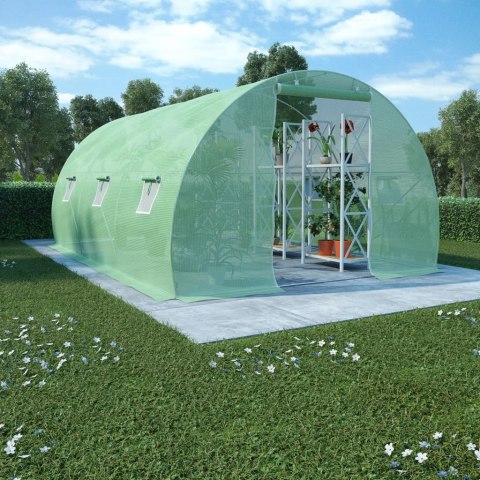 Szklarnia Ogrodowa 13,5 m 450 x 300 cm Konstrukcja z Siatki PE i Stali Szklarnia Ogrodowa 13,5 m 450 x 300 cm Konstrukcja z Siatki PE i Stali