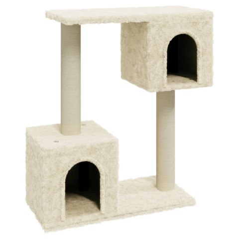 Kompaktowy drapak dla kota VidaXL – słupki sizalowe, domek, 60 cm Kompaktowy drapak dla kota VidaXL – słupki sizalowe, domek, 60 cm