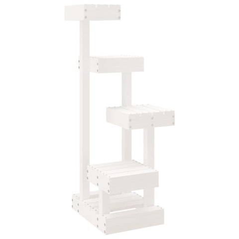 Drzewko Dla Kota – 103 cm, Białe, 4 Platformy, Lite Drewno Sosnowe Drzewko Dla Kota – 103 cm, Białe, 4 Platformy, Lite Drewno Sosnowe