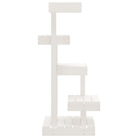 Drzewko Dla Kota – 103 cm, Białe, 4 Platformy, Lite Drewno Sosnowe Drzewko Dla Kota – 103 cm, Białe, 4 Platformy, Lite Drewno Sosnowe