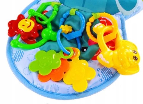 Poduszka Stabilizacyjna Wałek Grzechotki Słonik Niebieska – Huanger