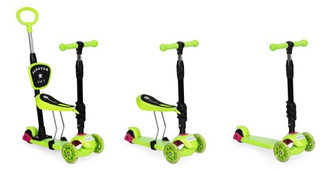 Hulajnoga Trójkołowa Balansowa 3w1 ze Świecącymi Kołami LED ECOTOYS Hulajnoga Trójkołowa Balansowa 3w1 ze Świecącymi Kołami LED ECOTOYS
