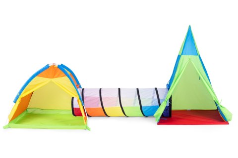 Zestaw namiotów dla dzieci - Namiot 3w1 - Iglo, Tipi i Tunel IPLAY Zestaw namiotów dla dzieci - Namiot 3w1 - Iglo, Tipi i Tunel IPLAY
