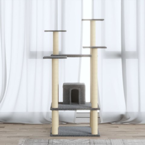 Wielopoziomowy drapak dla kota – domek, platformy, słupki sizalowe, 110 cm Wielopoziomowy drapak dla kota – domek, platformy, słupki sizalowe, 110 cm